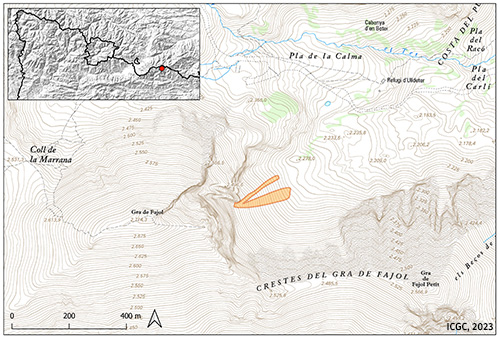 Cartografia de l’allau al Canal Oriental del Gra de Fajol Petit. Ripollès (Pirineu oriental de Catalunya)
