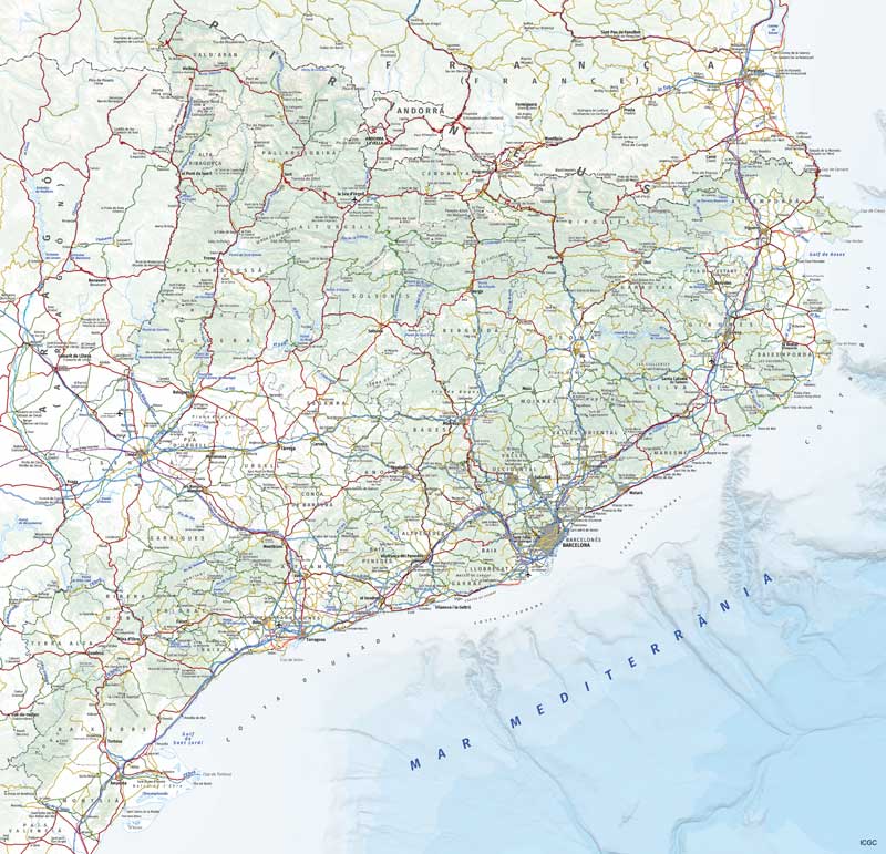 Miniatura del Mapa topogràfic de Catalunya 1:500.000