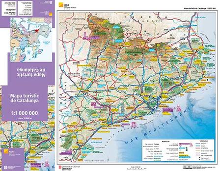 Mapa turístic de Catalunya 1:1 000 000, juliol 2023