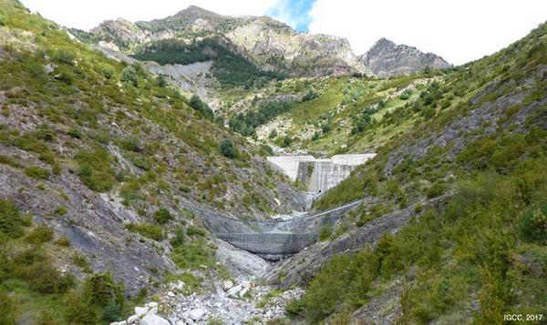 Barrera dinámica para la retención de flujos torrenciales en Erill la Vall (Alta Ribagorça)