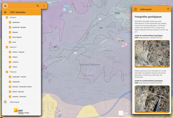 Nova versió del Visor Geoíndex: Mapa geològic de Catalunya 1:25.000, una eina de consulta de la informació geològica