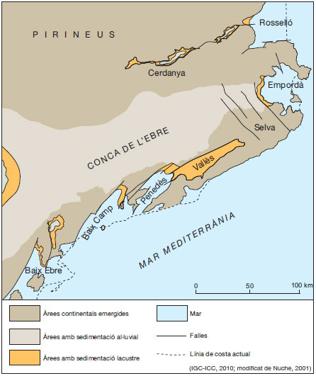 Figura 14: Reconstrucció paleogeogràfica a mitjan del Miocè.