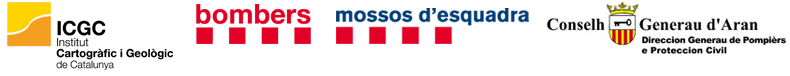Logos ICGC - Bombers - Mossos d'esquadra - Conselh Generau d'Aran