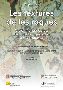 Cartell d'anunci de l'exposició "Les textures de les roques"