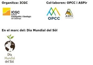 Logo entitat organitzadora (ICGC) i entitats col·laboradores (ASPir i OPCC)